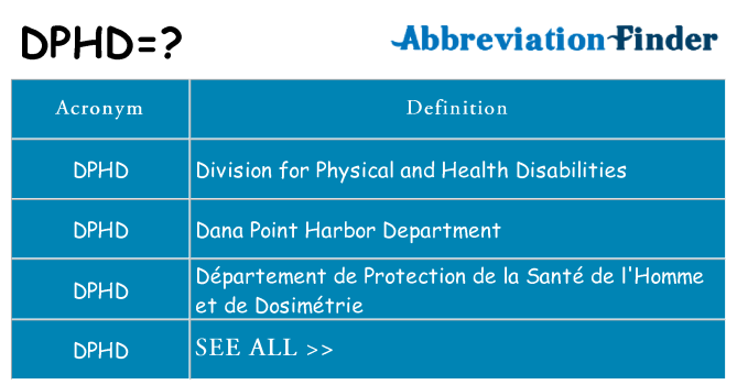 What does dphd stand for
