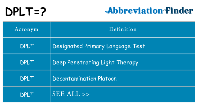 What does dplt stand for