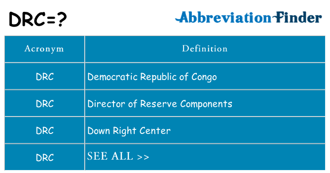 What does drc stand for