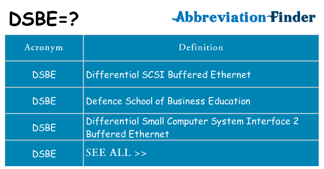 What does dsbe stand for