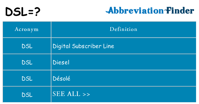 What does dsl stand for