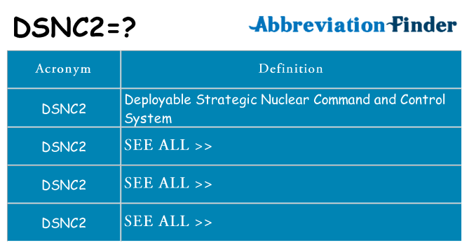 What does dsnc2 stand for