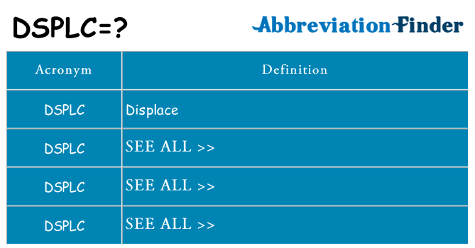 What does dsplc stand for