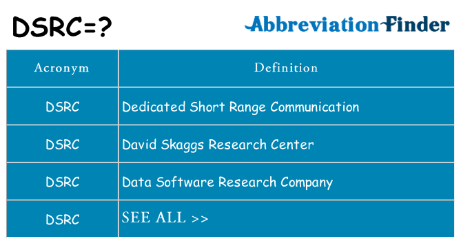 What does dsrc stand for