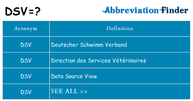 What does dsv stand for