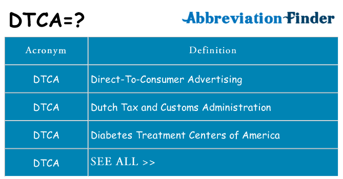 What does dtca stand for