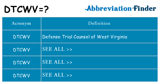 What does dtcwv stand for