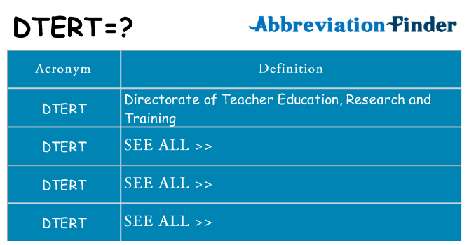 What does dtert stand for