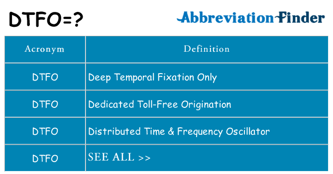 What does dtfo stand for