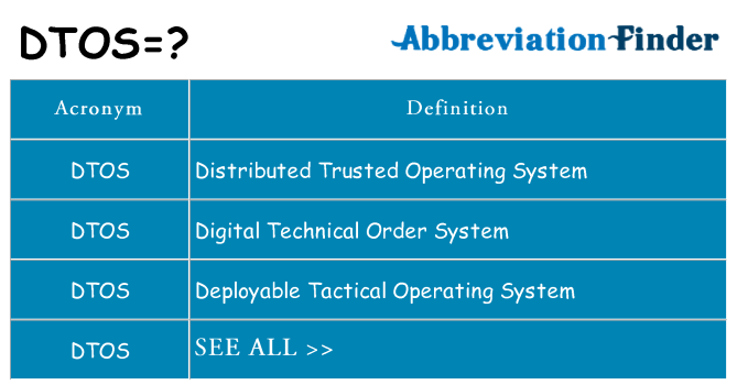 What does dtos stand for
