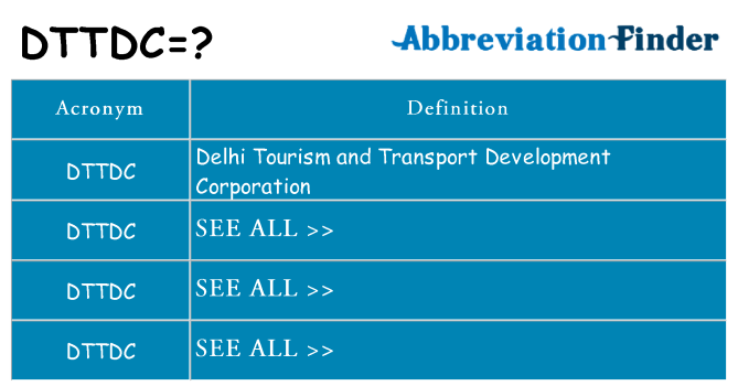 What does dttdc stand for