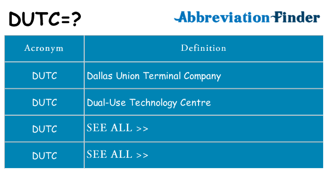 What does dutc stand for