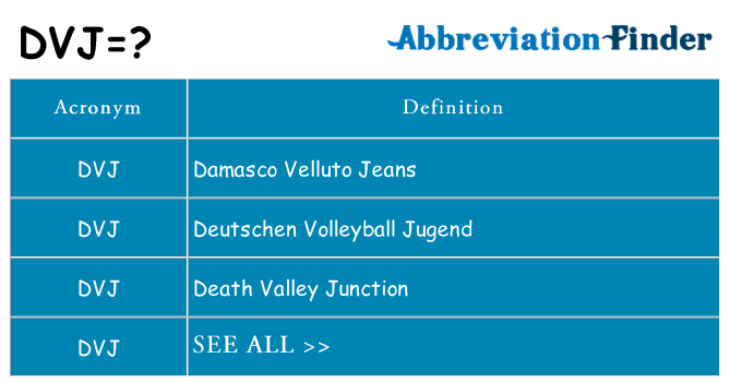 What does dvj stand for