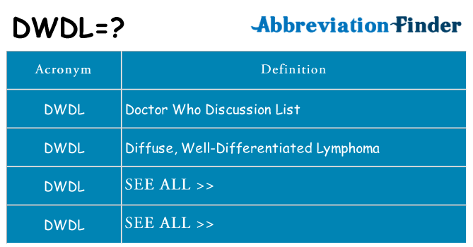 What does dwdl stand for