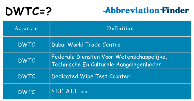 What does dwtc stand for