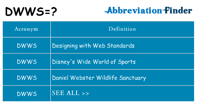 What does dwws stand for