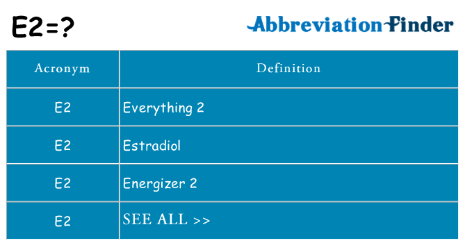 What does e2 stand for