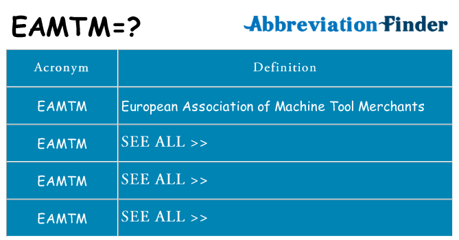What does eamtm stand for