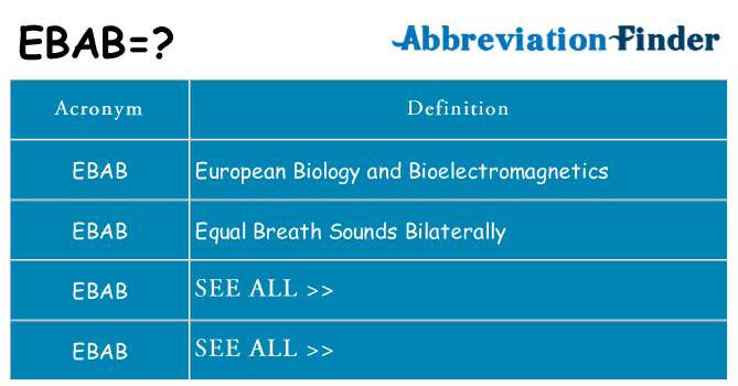 What does ebab stand for