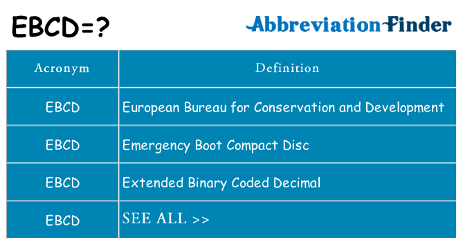 What does ebcd stand for