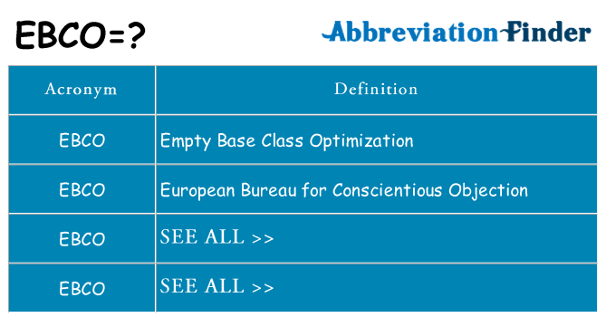 What does ebco stand for