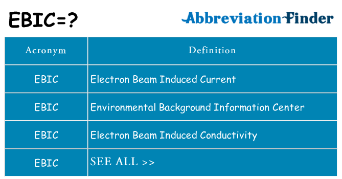 What does ebic stand for