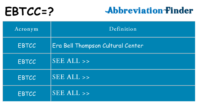 What does ebtcc stand for
