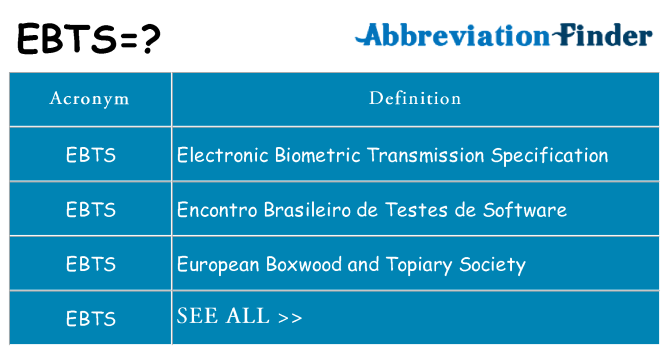 What does ebts stand for