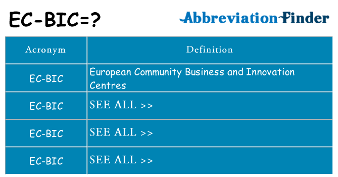 What does ec-bic stand for