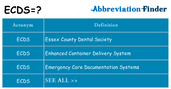 What does ecds stand for