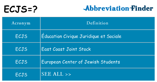 What does ecjs stand for