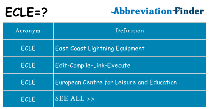 What does ecle stand for