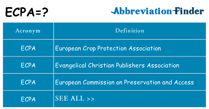 What does ecpa stand for