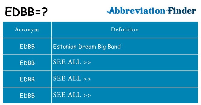 What does edbb stand for