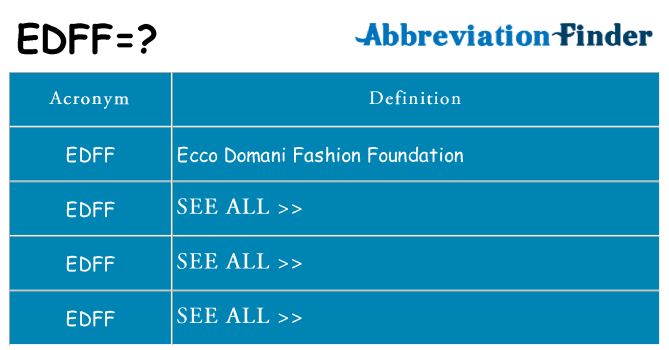 What does edff stand for