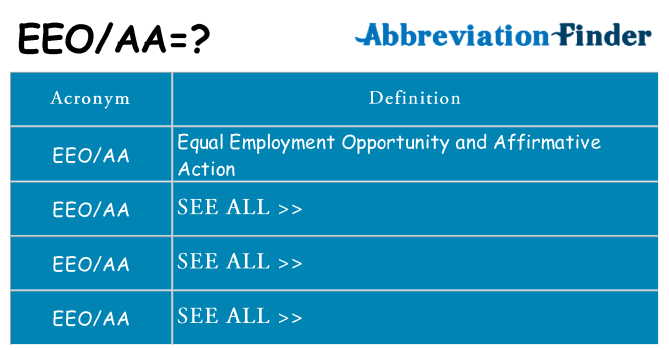 What does eeoaa stand for