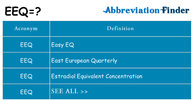 What does eeq stand for