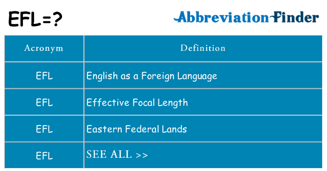 What does efl stand for