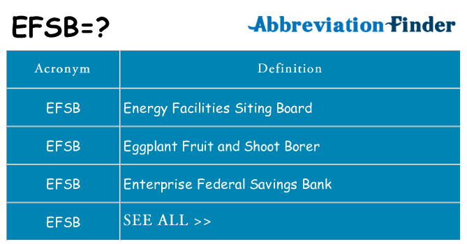What does efsb stand for