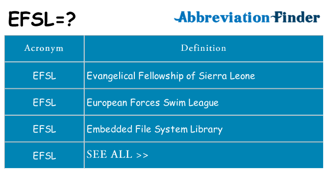 What does efsl stand for