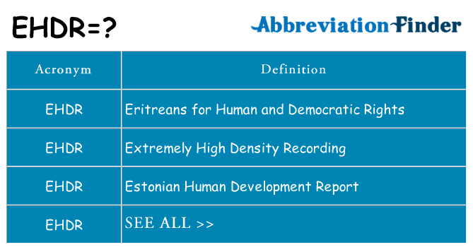 What does ehdr stand for