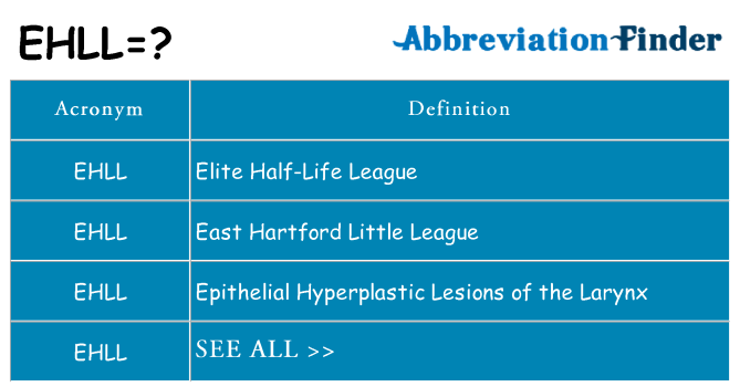 What does ehll stand for
