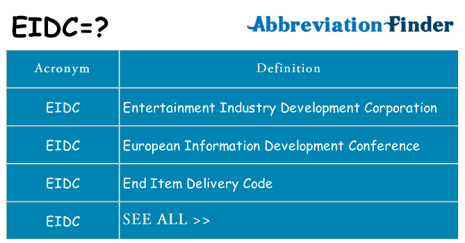 What does eidc stand for