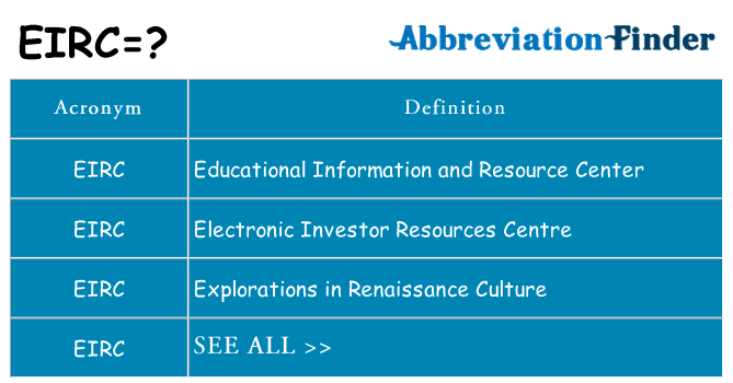 What does eirc stand for