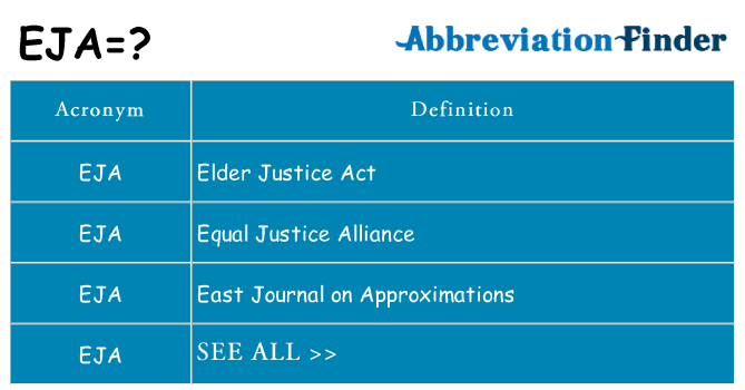 What does eja stand for