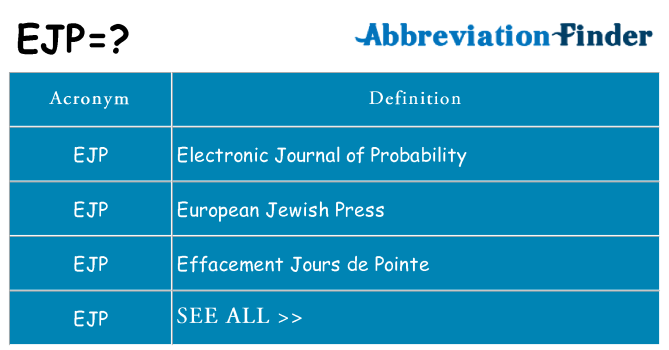 What does ejp stand for