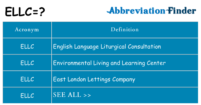 What does ellc stand for