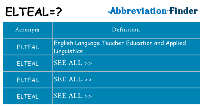 What does elteal stand for
