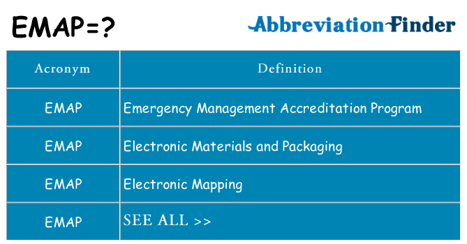 What does emap stand for