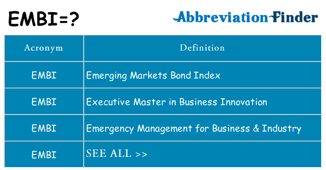 What does embi stand for